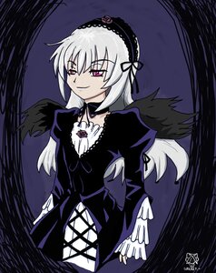 Rating: Safe Score: 0 Tags: 1girl auto_tagged black_dress black_wings dress frills grin hairband image lolita_hairband long_hair long_sleeves looking_at_viewer pink_eyes silver_hair smile solo suigintou wings User: admin