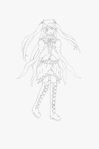 Rating: Safe Score: 0 Tags: 1girl boots cross-laced_footwear detached_sleeves dress full_body hatsune_miku image kirakishou knee_boots lace-up_boots long_hair monochrome solo thigh_boots thighhighs twintails very_long_hair User: admin