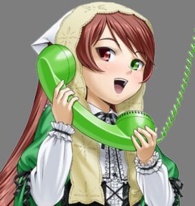 Rating: Safe Score: 0 Tags: 1girl blush dress frills green_dress hat head_scarf heterochromia image long_hair long_sleeves looking_at_viewer open_mouth red_eyes solo suiseiseki transparent_background twintails upper_body very_long_hair User: admin