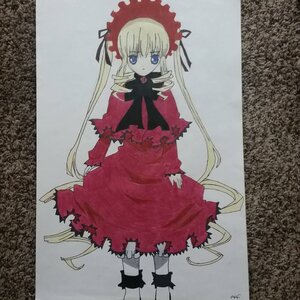 Rating: Safe Score: 0 Tags: 1girl blonde_hair blue_eyes bonnet bow bowtie dress image long_hair long_sleeves looking_at_viewer photo red_dress shinku solo standing twintails very_long_hair User: admin