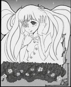 Rating: Safe Score: 0 Tags: 1girl dress flower greyscale image kirakishou long_hair monochrome rose solo thorns traditional_media twintails white_rose User: admin