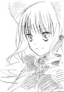 Rating: Safe Score: 0 Tags: 1girl bangs blush closed_mouth eyebrows_visible_through_hair flower greyscale image long_hair looking_at_viewer monochrome rose shinku simple_background sketch solo white_background User: admin