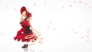Rating: Safe Score: 0 Tags: 1girl blonde_hair blue_eyes bow dress flower image long_hair red_dress rose shinku solo sparkle striped twintails User: admin