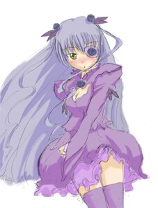 Rating: Safe Score: 0 Tags: 1girl barasuishou blush breasts dress flower frills image long_hair long_sleeves purple_dress purple_skirt purple_theme rose solo standing thighhighs very_long_hair zettai_ryouiki User: admin