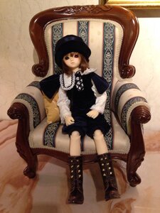 Rating: Safe Score: 0 Tags: 1girl armchair boots brown_hair chair doll dress full_body hat jewelry long_sleeves looking_at_viewer necklace short_hair sitting solo souseiseki User: admin