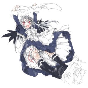 Rating: Safe Score: 0 Tags: 1girl artist_request black_dress bloomers blush doll_joints dress frills full_body image joints long_hair long_sleeves open_mouth pink_eyes red_eyes rozen_maiden silver_hair solo suigintou underwear white_background white_bloomers wings User: admin