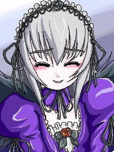 Rating: Safe Score: 0 Tags: 1girl artist_request black_wings blush closed_eyes closed_mouth detached_collar dress flower frills hairband image juliet_sleeves long_hair long_sleeves lowres puffy_sleeves rose rozen_maiden silver_hair solo suigintou upper_body wings User: admin