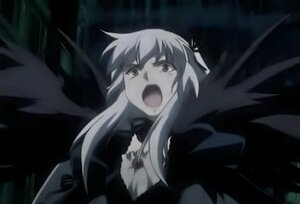 Rating: Safe Score: 0 Tags: 1girl black_wings feathered_wings greyscale image long_hair long_sleeves monochrome open_mouth simple_background solo suigintou teeth upper_body wings User: admin