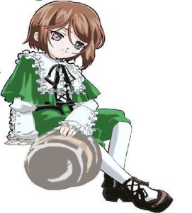 Rating: Safe Score: 0 Tags: brown_hair costume_switch dress frills full_body green_dress heterochromia image long_sleeves looking_at_viewer pantyhose red_eyes shoes short_hair simple_background smile solo souseiseki suiseiseki white_background white_legwear User: admin