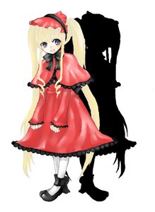 Rating: Safe Score: 0 Tags: 1girl blonde_hair blue_eyes bow bowtie capelet dress full_body image long_hair long_sleeves looking_at_viewer pantyhose red_dress shinku shoes smile solo standing twintails very_long_hair white_legwear User: admin