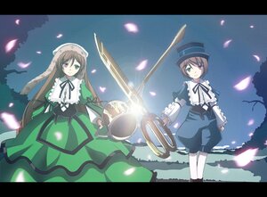 Rating: Safe Score: 0 Tags: 2girls anime_coloring baggy_pants black_ribbon blue_dress blue_pants brown_hair cherry_blossoms commentary_request dress frills gown green_dress green_eyes hat hayakawa_harui heterochromia holding image layered_sleeves letterboxed long_hair long_sleeves multiple_girls oversized_object pair pants pantyhose petals photoshop_(medium) red_eyes ribbon rozen_maiden scissors short_hair siblings sisters souseiseki standing suiseiseki twins very_long_hair watering_can User: admin