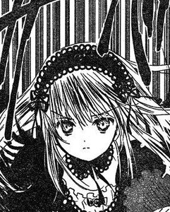 Rating: Safe Score: 0 Tags: 1girl bangs closed_mouth dress frills greyscale image lace long_hair looking_at_viewer monochrome simple_background solo suigintou upper_body User: admin