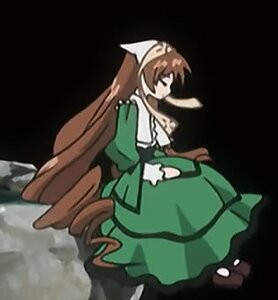 Rating: Safe Score: 0 Tags: 1girl apron auto_tagged brown_hair dress full_body green_dress head_scarf image long_hair long_sleeves solo suiseiseki very_long_hair User: admin