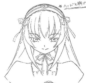 Rating: Safe Score: 0 Tags: 1girl closed_mouth greyscale hair_ribbon hairband image long_hair looking_at_viewer monochrome portrait ribbon simple_background solo suigintou upper_body white_background User: admin