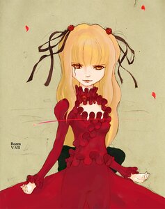 Rating: Safe Score: 0 Tags: 1girl blonde_hair costume_switch dress flower frills hair_ornament hair_ribbon image long_hair red_dress red_flower ribbon solo User: admin