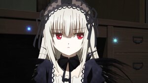 Rating: Safe Score: 0 Tags: 1girl bangs black_dress black_ribbon black_wings detached_collar dress eyebrows_visible_through_hair hair_between_eyes hairband image indoors long_hair looking_at_viewer parted_lips red_eyes ribbon silver_hair solo suigintou wings User: admin