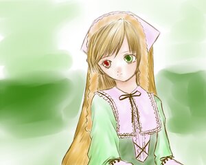Rating: Safe Score: 0 Tags: 1girl blonde_hair dress frills green_background green_dress green_eyes head_scarf heterochromia image long_hair long_sleeves looking_at_viewer red_eyes solo suiseiseki upper_body User: admin