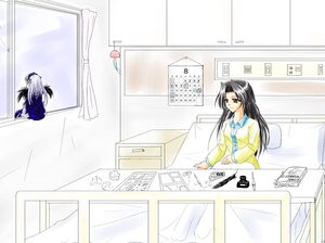 Rating: Safe Score: 0 Tags: 1girl bed black_hair image indoors long_hair long_sleeves sitting solo suigintou User: admin