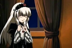 Rating: Safe Score: 0 Tags: 1girl closed_eyes closed_mouth curtains dress flower hairband image indoors long_hair long_sleeves rose silver_hair solo suigintou upper_body very_long_hair window User: admin