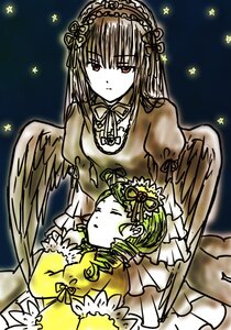 Rating: Safe Score: 0 Tags: 2girls angel_wings black_wings closed_eyes cross doll_joints dress drill_hair feathered_wings frills green_hair hairband image joints kanaria lolita_hairband long_hair long_sleeves looking_at_viewer multiple_girls pair ribbon star_(symbol) suigintou white_wings wings User: admin