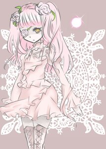 Rating: Safe Score: 0 Tags: 1girl boots bug butterfly cross-laced_footwear dress eyepatch flower hair_flower hair_ornament image insect kirakishou knee_boots long_hair pink_hair rose signature solo thorns vines white_flower yellow_eyes User: admin