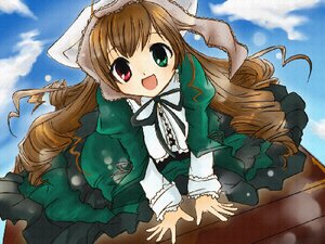 Rating: Safe Score: 0 Tags: 1girl :d brown_hair cloud day dress drill_hair frills green_dress green_eyes head_scarf heterochromia image long_hair long_sleeves looking_at_viewer open_mouth outdoors red_eyes sky smile solo suiseiseki twin_drills twintails very_long_hair User: admin
