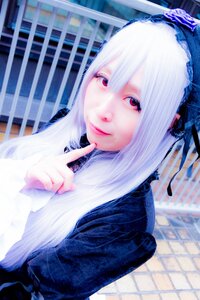 Rating: Safe Score: 0 Tags: 1girl 3d blurry fence lips long_hair looking_at_viewer nail_polish red_eyes ribbon scarf smile solo suigintou white_hair User: admin