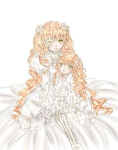 Rating: Safe Score: 0 Tags: 2girls boots cross-laced_footwear dress flower frills hair_flower hair_ornament image kirakishou long_hair multiple_girls siblings sisters sitting solo white_dress yellow_eyes User: admin