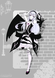 Rating: Safe Score: 0 Tags: 1girl bow dress flower hairband image long_hair solo suigintou thighhighs wings User: admin