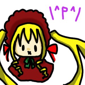 Rating: Safe Score: 0 Tags: 1girl full_body hat image long_sleeves ribbon shinku simple_background solo User: admin