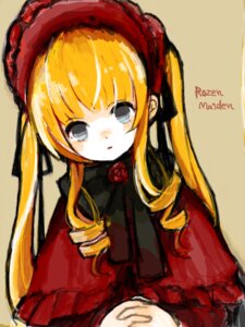 Rating: Safe Score: 0 Tags: 1girl bangs blonde_hair blue_eyes bonnet bow capelet dated dress drill_hair image long_hair long_sleeves looking_at_viewer red_capelet rose shinku simple_background solo twin_drills twintails User: admin