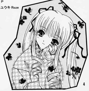 Rating: Safe Score: 0 Tags: 1girl blush bug butterfly drill_hair greyscale hair_ribbon image insect long_hair monochrome ribbon shinku solo tears twin_drills twintails User: admin