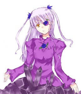 Rating: Safe Score: 0 Tags: 1girl barasuishou blue_flower blue_rose dress eyepatch flower image long_hair long_sleeves looking_at_viewer purple_flower purple_rose rose simple_background skirt solo white_background yellow_eyes User: admin