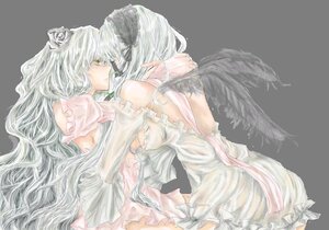 Rating: Safe Score: 0 Tags: 2girls black_wings dress green_eyes image kirakishou long_hair multiple_girls pair silver_hair suigintou very_long_hair wings yuri User: admin