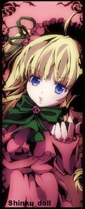 Rating: Safe Score: 0 Tags: 1girl blonde_hair blue_eyes bonnet bow bowtie dress flower green_bow image long_hair long_sleeves looking_at_viewer shinku solo User: admin