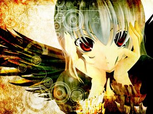 Rating: Safe Score: 0 Tags: 1girl closed_mouth frills hands_on_own_cheeks hands_on_own_face image looking_at_viewer red_eyes short_hair solo suigintou wings User: admin