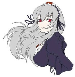 Rating: Safe Score: 0 Tags: 1girl breasts dress frills hairband image long_hair long_sleeves looking_at_viewer red_eyes ribbon simple_background solo suigintou upper_body white_background User: admin