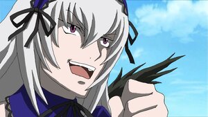 Rating: Safe Score: 0 Tags: 1girl frills hairband image long_hair looking_at_viewer open_mouth parody pink_eyes ribbon silver_hair solo suigintou User: admin