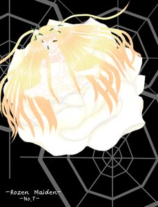 Rating: Safe Score: 0 Tags: 1girl blonde_hair dress flower green_eyes image kirakishou long_hair solo very_long_hair white_dress User: admin