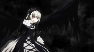 Rating: Safe Score: 0 Tags: 1girl black_dress black_ribbon black_wings closed_mouth dress flower frills hairband image lolita_fashion long_hair long_sleeves looking_at_viewer red_eyes ribbon rose solo suigintou wings User: admin