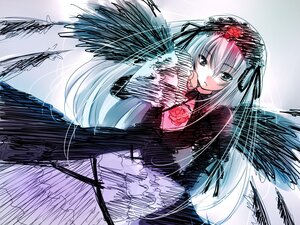 Rating: Safe Score: 0 Tags: 1girl bangs black_dress black_ribbon black_wings commentary_request dress feathered_wings feathers flower frills gothic hairband image lolita_hairband long_hair long_sleeves looking_at_viewer ribbon rose rozen_maiden silver_hair sketch solo suigintou takase_muh very_long_hair wings User: admin