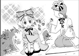 Rating: Safe Score: 0 Tags: 2girls bow bug butterfly comic front_ponytail greyscale hair_bow hair_ornament hair_ribbon hinaichigo image insect kagiyama_hina kanaria leaf monochrome multiple_girls pair ribbon short_hair sitting User: admin