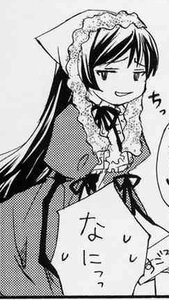 Rating: Safe Score: 0 Tags: 1girl blush bonnet dress greyscale long_hair long_sleeves monochrome ribbon smile solo User: admin