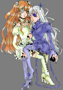 Rating: Safe Score: 0 Tags: 2girls barasuishou blue_eyes boots brown_hair dress eyepatch flower frills hair_flower hair_ornament high_heels image kirakishou long_hair multiple_girls nail_polish pair rose thigh_boots thighhighs zettai_ryouiki User: admin