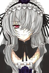 Rating: Safe Score: 0 Tags: 1girl closed_mouth dress eyepatch flower frills gothic_lolita hairband image lolita_fashion lolita_hairband long_hair looking_at_viewer red_eyes ribbon rose silver_hair simple_background smile solo suigintou white_background User: admin