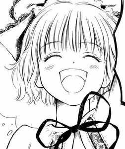 Rating: Safe Score: 0 Tags: 1girl :d animal_ears blush closed_eyes greyscale hinaichigo image monochrome open_mouth ribbon short_hair smile solo User: admin