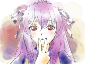 Rating: Safe Score: 0 Tags: 1girl blush eyebrows_visible_through_hair hair_ribbon image long_hair looking_at_viewer red_eyes ribbon solo suigintou upper_body User: admin