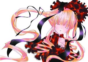 Rating: Safe Score: 0 Tags: 1girl auto_tagged bangs black_dress blonde_hair closed_eyes dress floating_hair hair_ribbon image long_hair pink_hair red_dress ribbon shinku simple_background solo twintails upper_body very_long_hair white_background User: admin