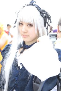 Rating: Safe Score: 0 Tags: 1girl 3d bangs blurry blurry_background blurry_foreground choker depth_of_field hairband lips looking_at_viewer photo red_eyes solo suigintou white_hair User: admin