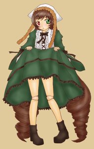 Rating: Safe Score: 0 Tags: 1girl blush boots brown_hair dress drill_hair frills full_body green_dress green_eyes hat heterochromia image long_hair long_sleeves looking_at_viewer red_eyes simple_background solo standing suiseiseki twin_drills twintails very_long_hair User: admin